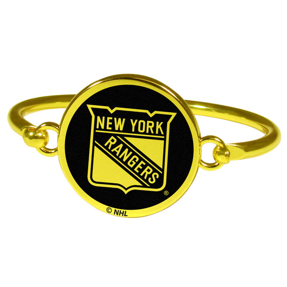 New York Rangers Gold Tone Bangle Bracelet