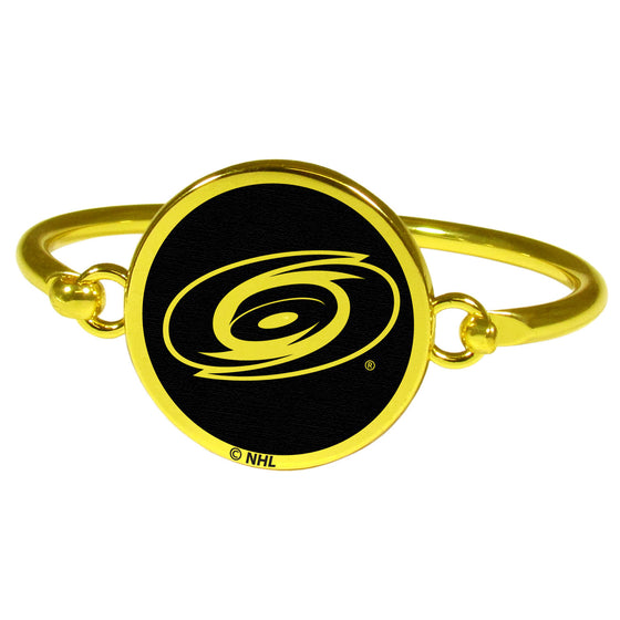 Carolina Hurricanes Gold Tone Bangle Bracelet