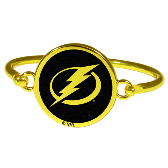 Tampa Bay Lightning Gold Tone Bangle Bracelet