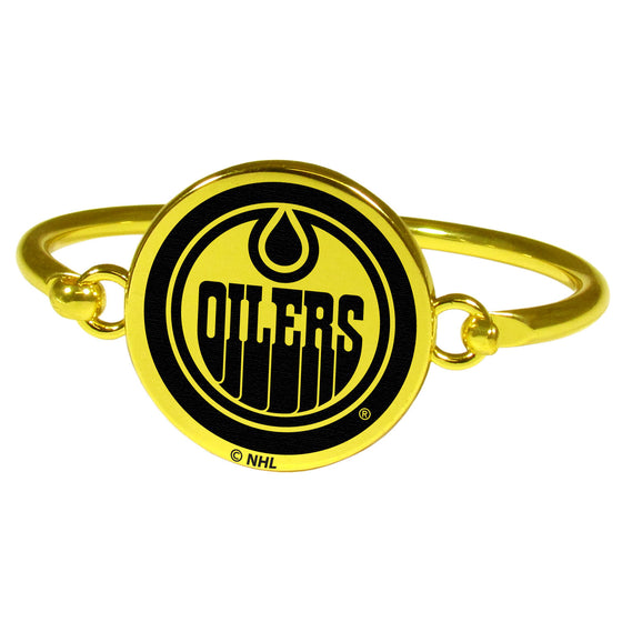 Edmonton Oilers Gold Tone Bangle Bracelet