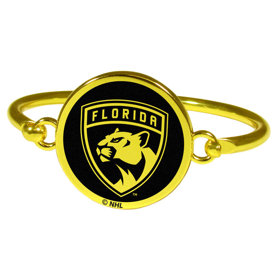 Florida Panthers Gold Tone Bangle Bracelet