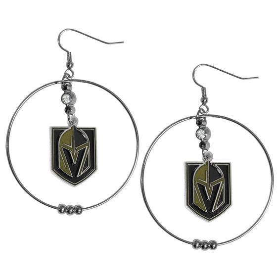 Las Vegas Golden Knights 2 Inch Hoop Earrings