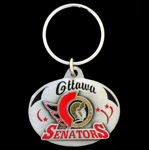 Ottawa Senators Carved Metal Key Chain