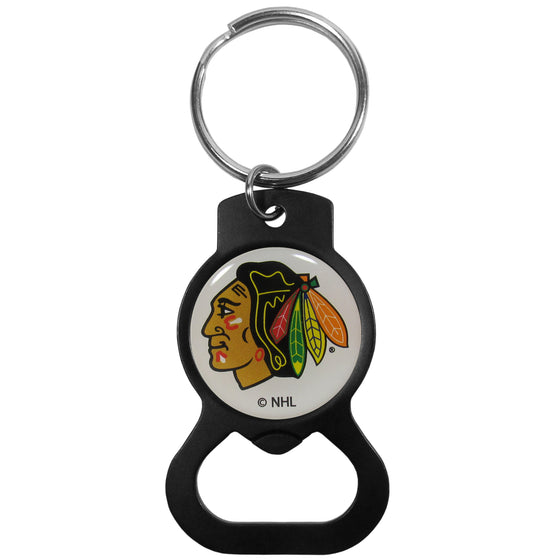 Chicago Blackhawks Bottle Opener Key Chain, Black