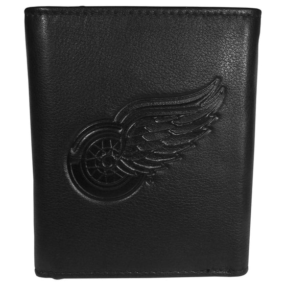 Detroit Red Wings Embossed Leather Tri-fold Wallet