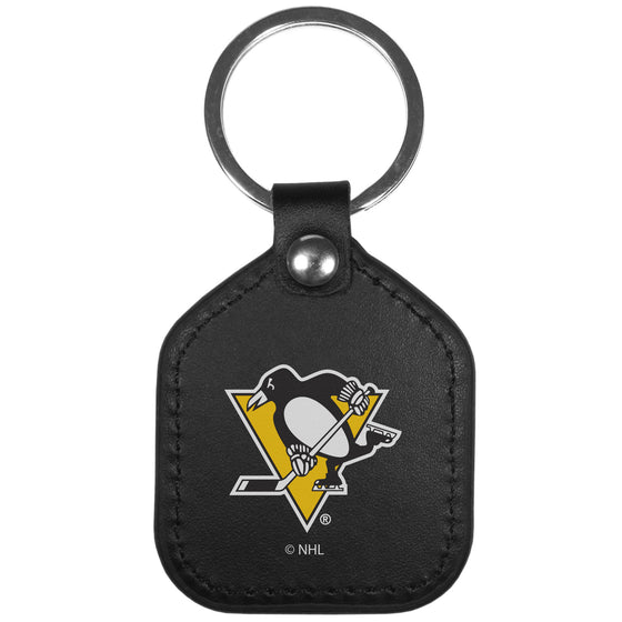 Pittsburgh Penguins Leather Square Key Chains