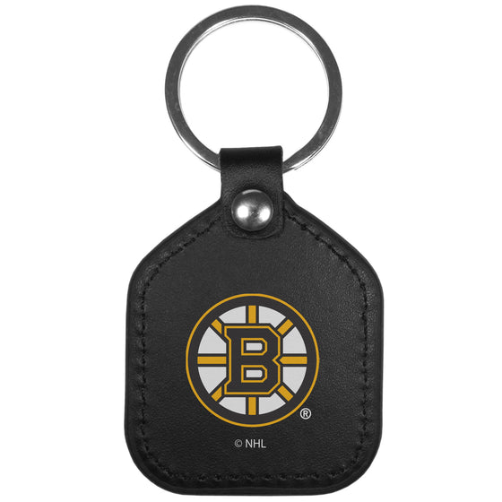 Boston Bruins Leather Square Key Chains