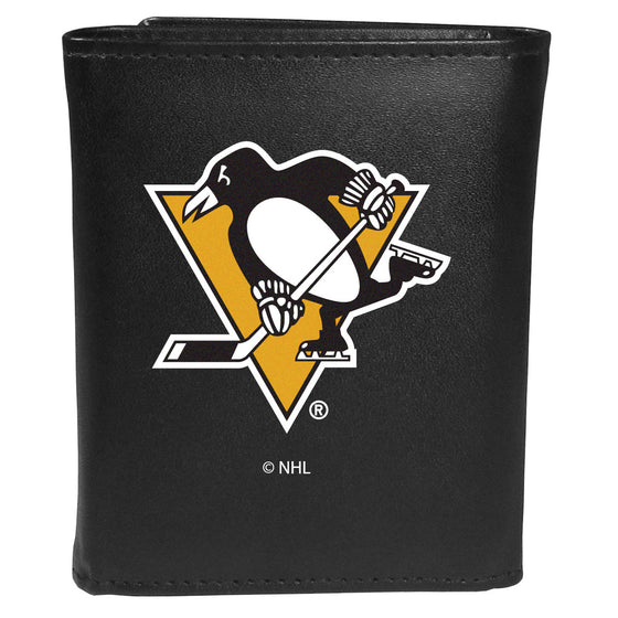 Pittsburgh Penguins Leather Tri-fold Wallet, Large Logo