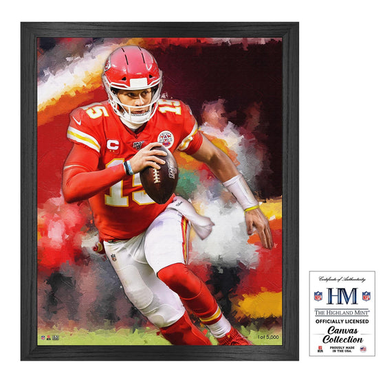 Patrick Mahomes Kansas City Chiefs Framed Canvas