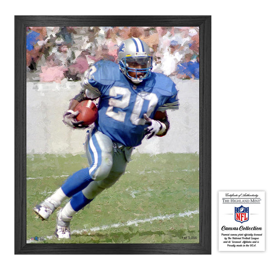 Barry Sanders Framed Canvas