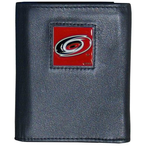 Carolina Hurricanes Deluxe Leather Tri-fold Wallet