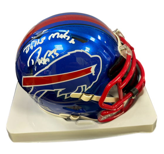 Buffalo Bills Don Beebe Signed Autograph Flash Mini Helmet Inscribed & Visor - JSA COA - 757 Sports Collectibles