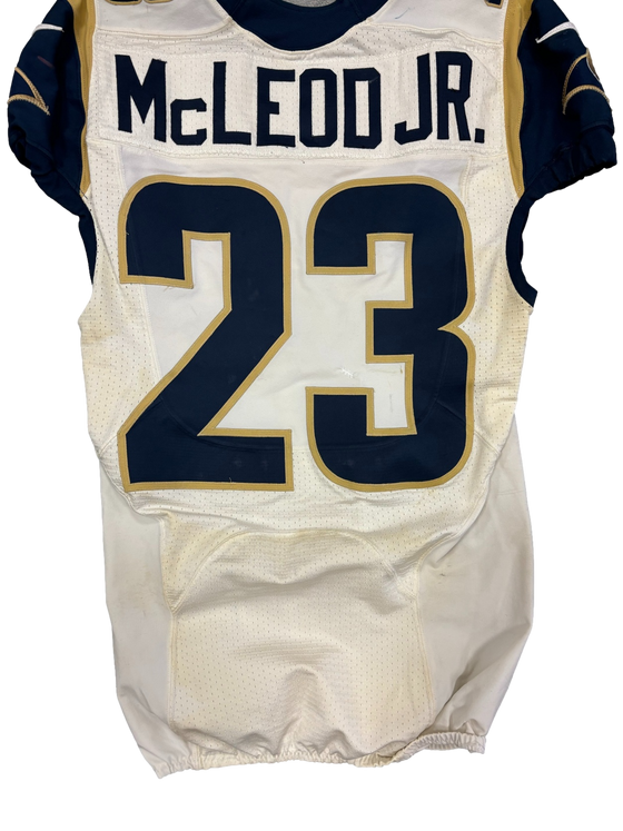 St Louis Rams Rodney McLeod Jr 2015-16 Final Game Used Game Worn Jersey