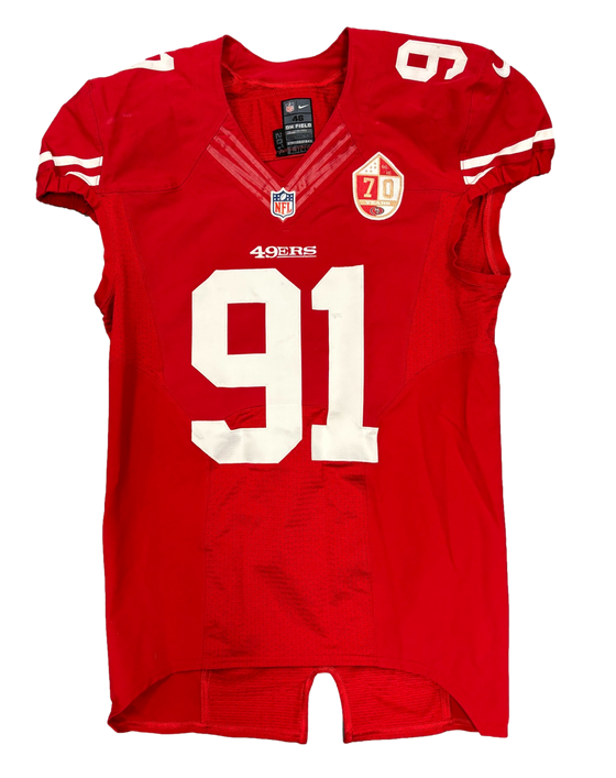 San Francisco 49ers Arik Armstead 2016 Season Game Used Game Worn Jersey