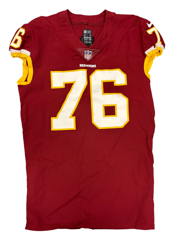 Washington Redskins Morgan Moses 2017 Game Used Game Worn Jersey