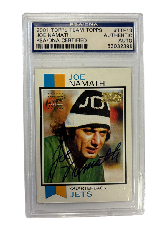 New York Jets Joe Namath Signed Auto PSA/DNA Certified Card - 2001 Topps Team #TTF13 400