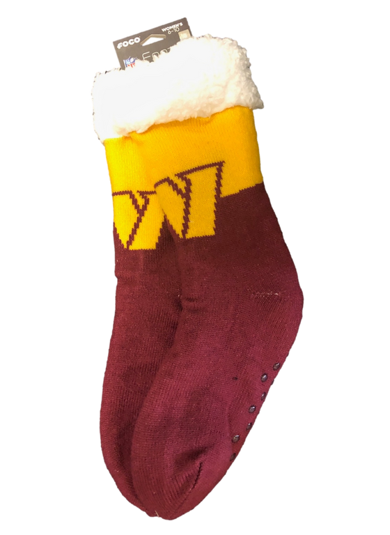 Washington Commanders Colorblock Footy Slipper Socks