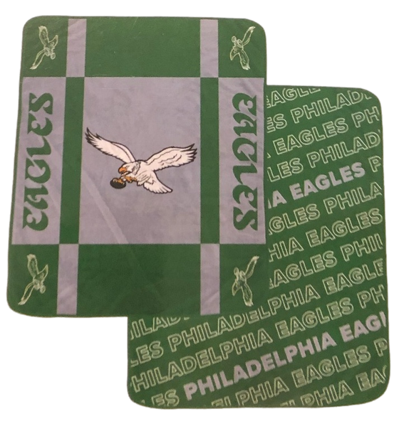 Philadelphia Eagles Retro  60"x70" Reverse Block Lux Super Soft Plush Throw Two-Sided Blanket