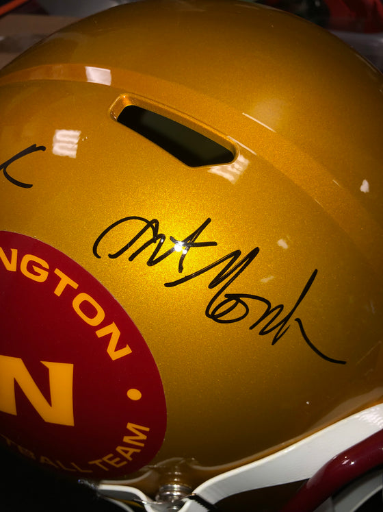 Washington Commanders Art Monk, Gary Clark, Ricky Sanders Posse Signed Auto Full Size Replica Flash Helmet - JSA W COA - 757 Sports Collectibles