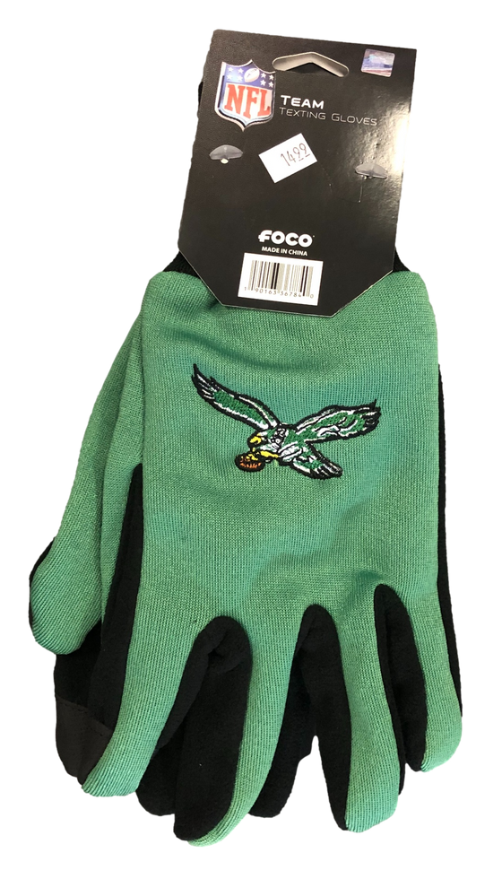 Philadelphia Eagles Retro Kelly Green Throwback Texting Gloves - 757 Sports Collectibles