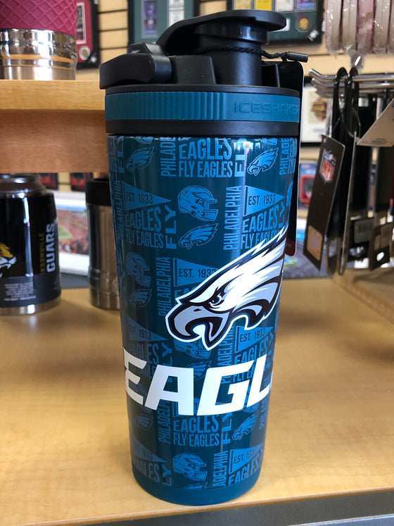 PHILADELPHIA EAGLES MID GREEN 26OZ 4D STAINLESS STEEL ICE SHAKER - 757 Sports Collectibles