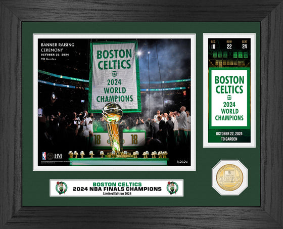 Boston Celtics 2024 NBA Championship Ticket Bronze Coin Photo Mint