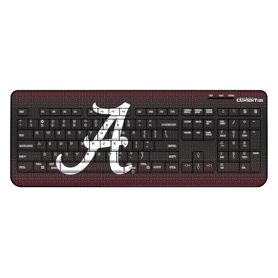 Alabama Crimson Tide Linen Wireless USB Keyboard-0