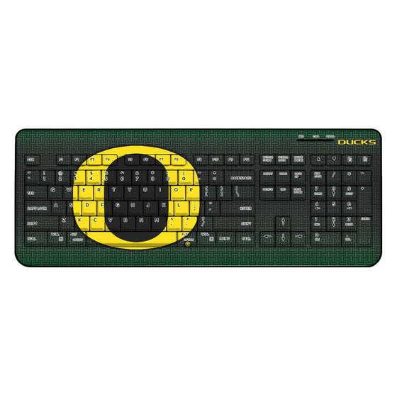 Oregon Ducks Linen Wireless USB Keyboard-0