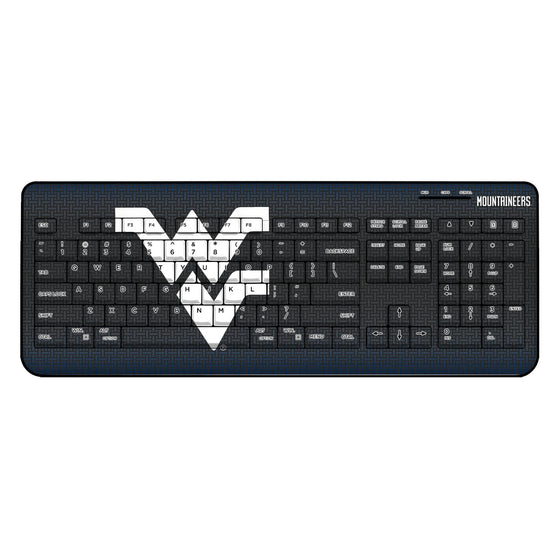 West Virginia University Mountaineers Linen Wireless USB Keyboard-0