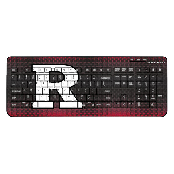 Rutgers Scarlet Knights Linen Wireless USB Keyboard-0