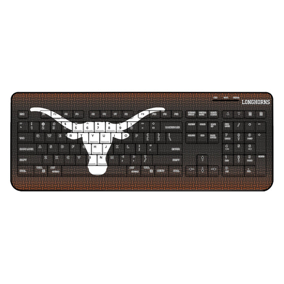 Texas Longhorns Linen Wireless USB Keyboard-0
