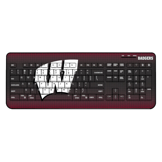 Wisconsin Badgers Linen Wireless USB Keyboard-0