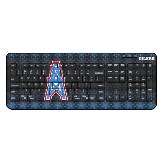 Houston Oilers Historic Collection Linen Wireless USB Keyboard-0