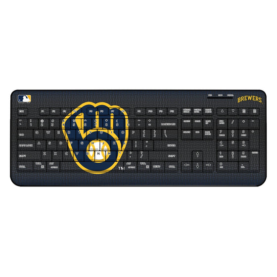 Milwaukee Brewers Linen Wireless USB Keyboard-0