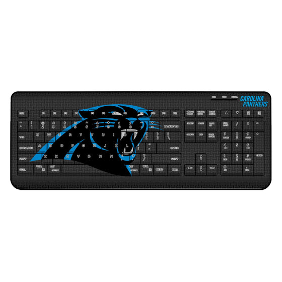 Carolina Panthers Linen Wireless USB Keyboard-0