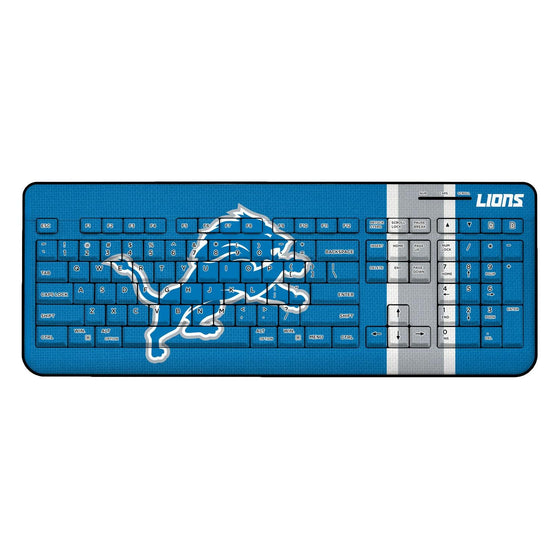 Detroit Lions Stripe Wireless USB Keyboard-0