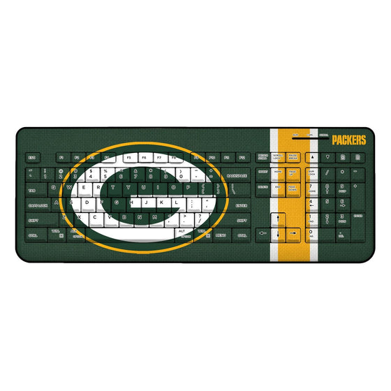 Green Bay Packers Stripe Wireless USB Keyboard-0