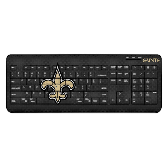 New Orleans Saints Linen Wireless USB Keyboard-0