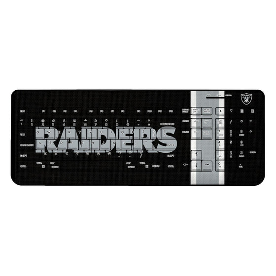 Las Vegas Raiders Stripe Wireless USB Keyboard-0