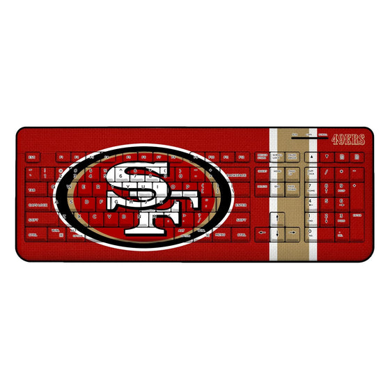 San Francisco 49ers Stripe Wireless USB Keyboard-0