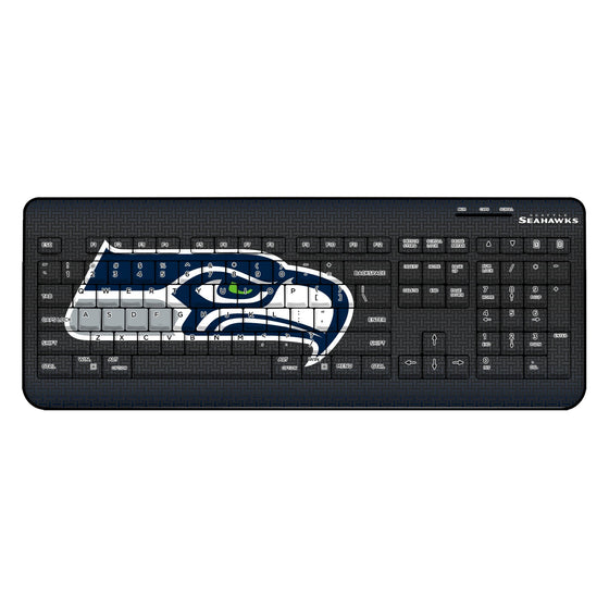 Seattle Seahawks Linen Wireless USB Keyboard-0