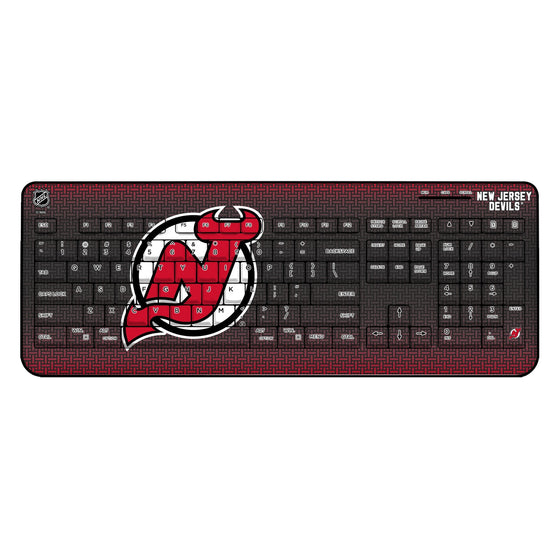 New Jersey Devils Linen Wireless USB Keyboard-0