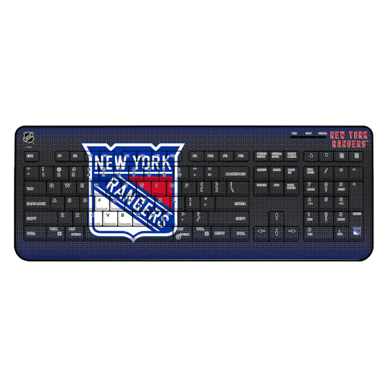 New York Rangers Linen Wireless USB Keyboard-0