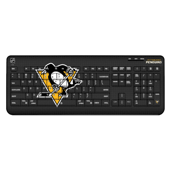 Pittsburgh Penguins Linen Wireless USB Keyboard-0