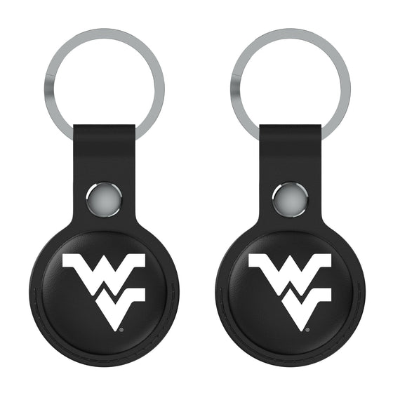 West Virginia Mountaineers Insignia Black Airtag Holder 2-Pack-0