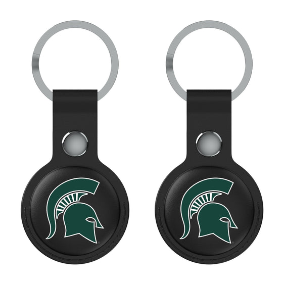 Michigan State Spartans Insignia Black Airtag Holder 2-Pack-0