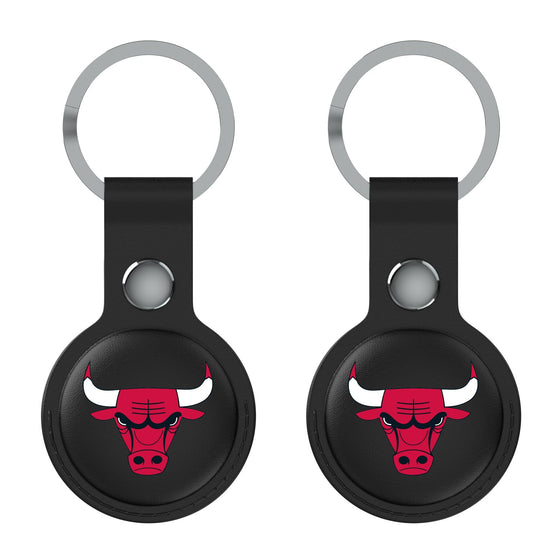 Chicago Bulls Insignia Black Airtag Holder 2-Pack-0