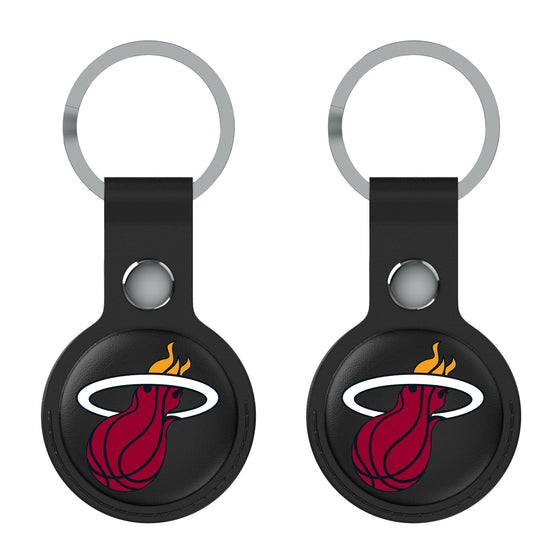 Miami Heat Insignia Black Airtag Holder 2-Pack-0