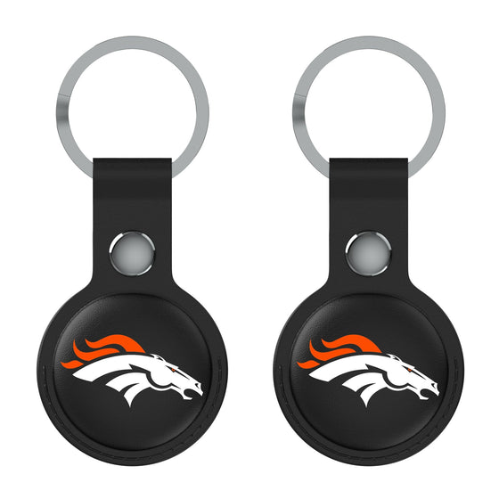 Denver Broncos Insignia Black Airtag Holder 2-Pack-0