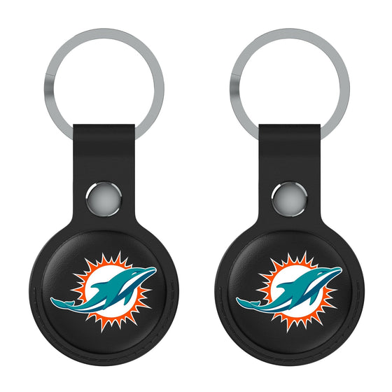 Miami Dolphins Insignia Black Airtag Holder 2-Pack-0